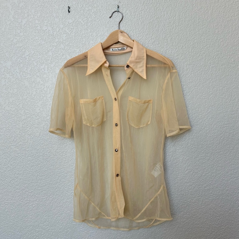 Acne Studios Rosa Transparent Button Up Shirt